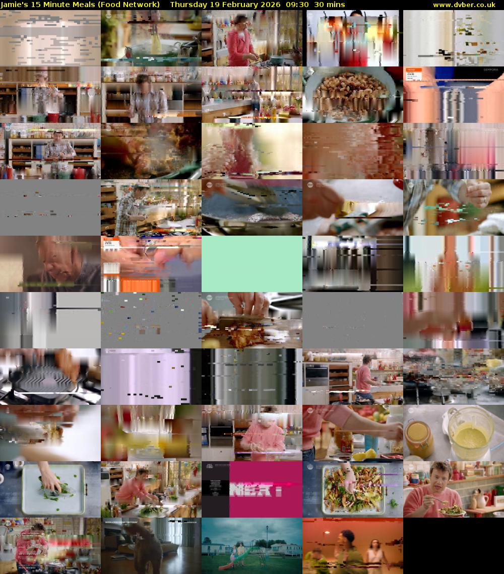 Jamie's 15 Minute Meals (Food Network) Thursday 19 February 2026 09:30 - 10:00