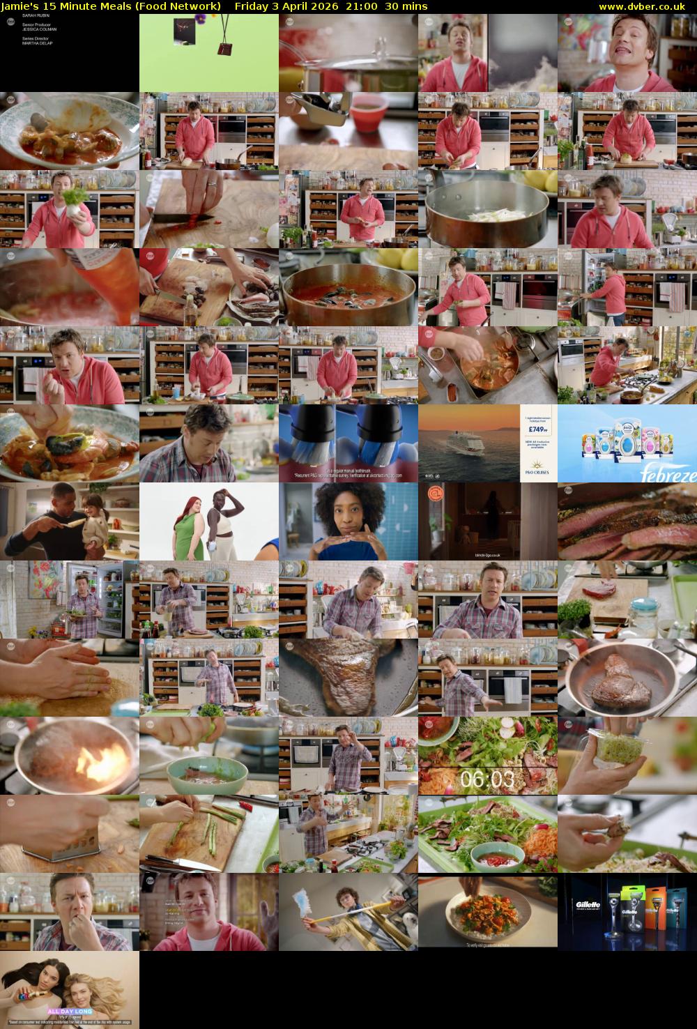 Jamie's 15 Minute Meals (Food Network) Friday 3 April 2026 21:00 - 21:30