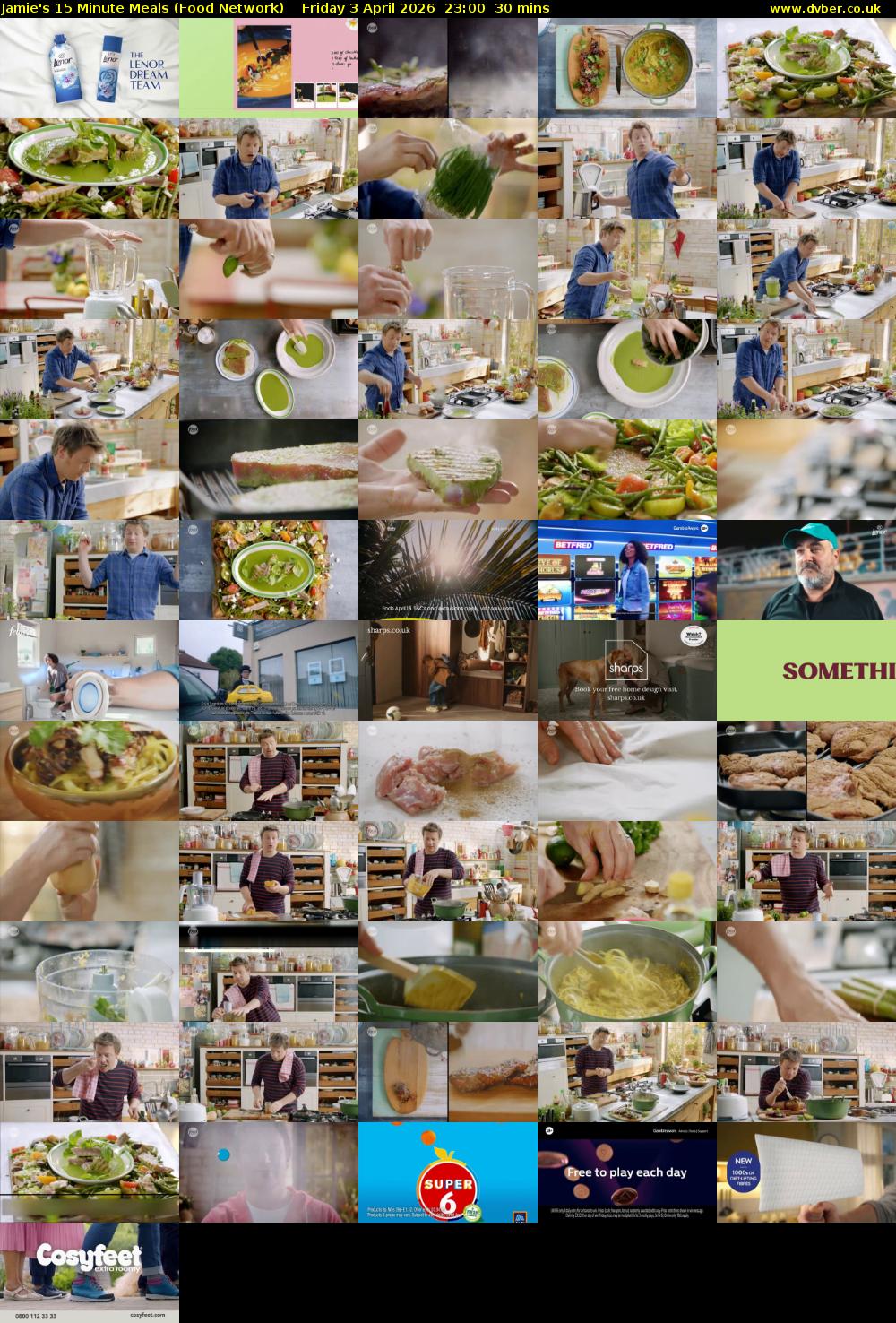 Jamie's 15 Minute Meals (Food Network) Friday 3 April 2026 23:00 - 23:30