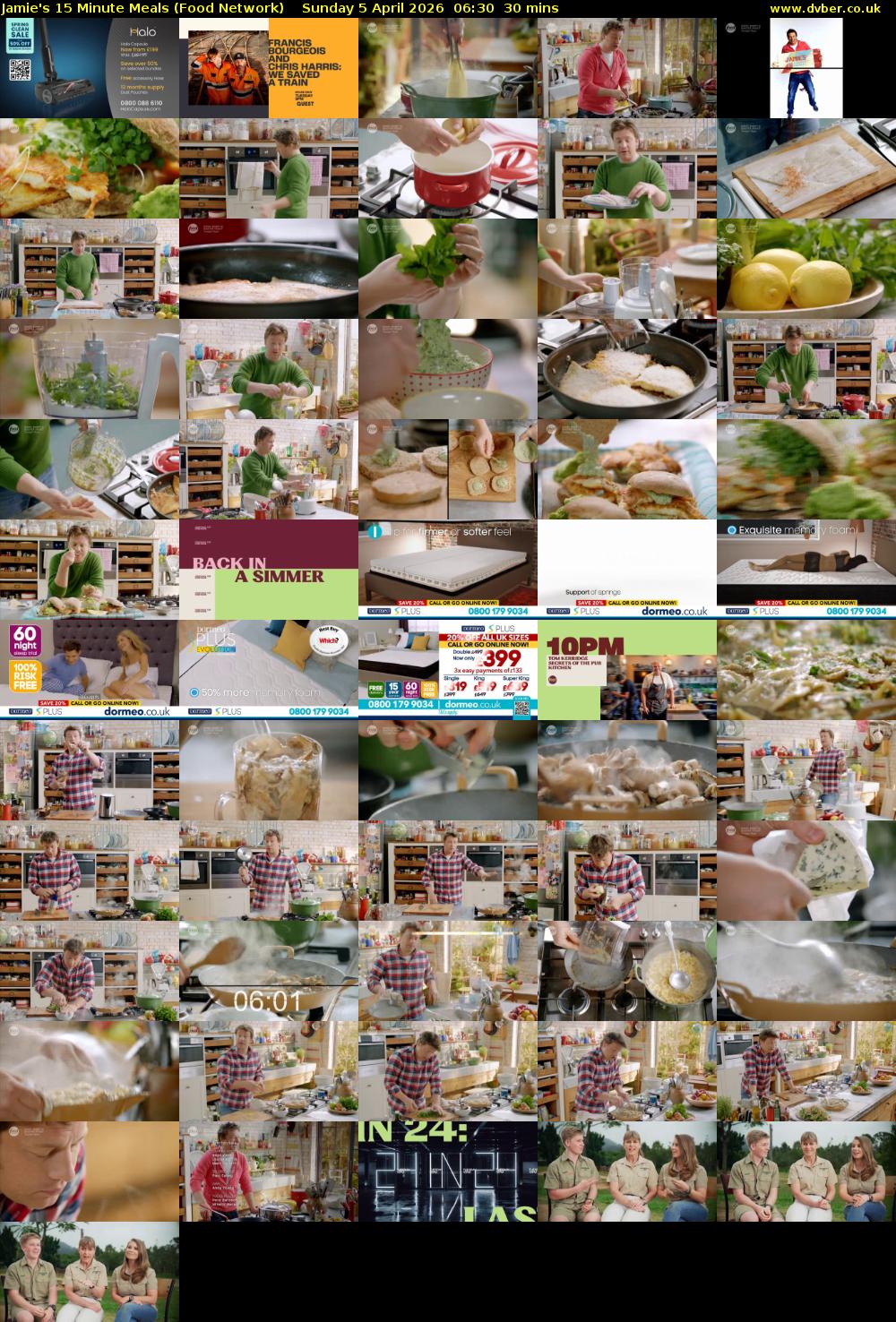 Jamie's 15 Minute Meals (Food Network) Sunday 5 April 2026 06:30 - 07:00