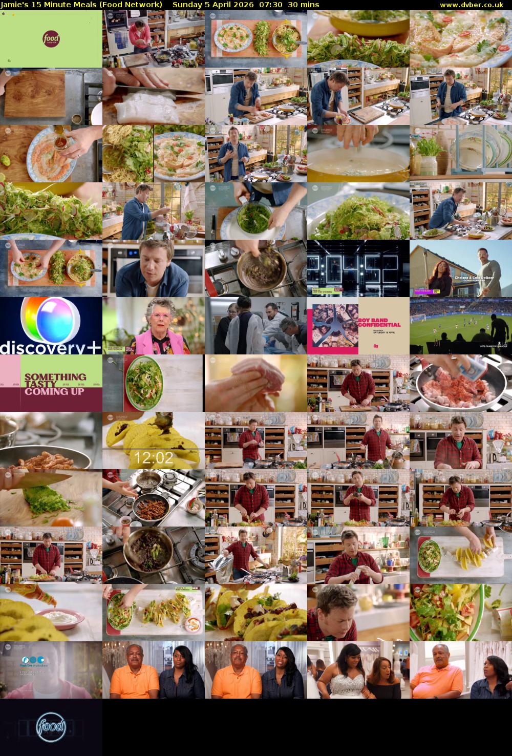 Jamie's 15 Minute Meals (Food Network) Sunday 5 April 2026 07:30 - 08:00