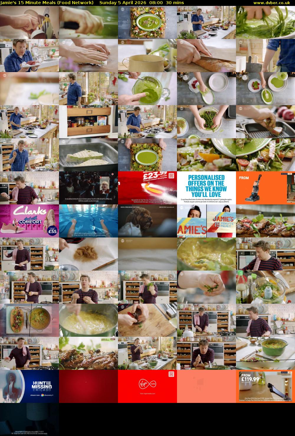 Jamie's 15 Minute Meals (Food Network) Sunday 5 April 2026 08:00 - 08:30