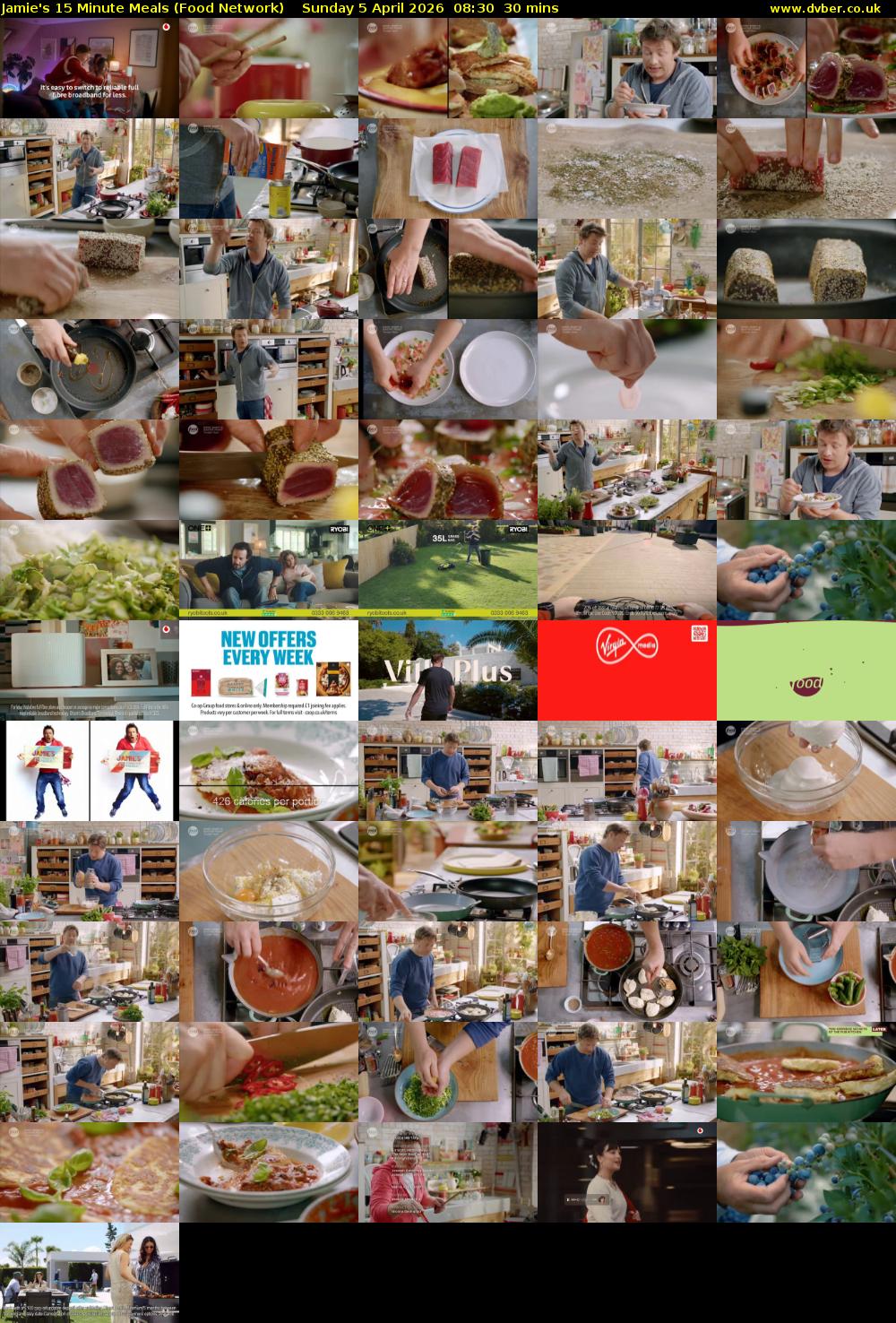 Jamie's 15 Minute Meals (Food Network) Sunday 5 April 2026 08:30 - 09:00