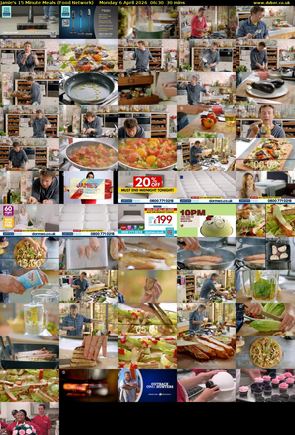 Jamie's 15 Minute Meals (Food Network) Monday 6 April 2026 06:30 - 07:00