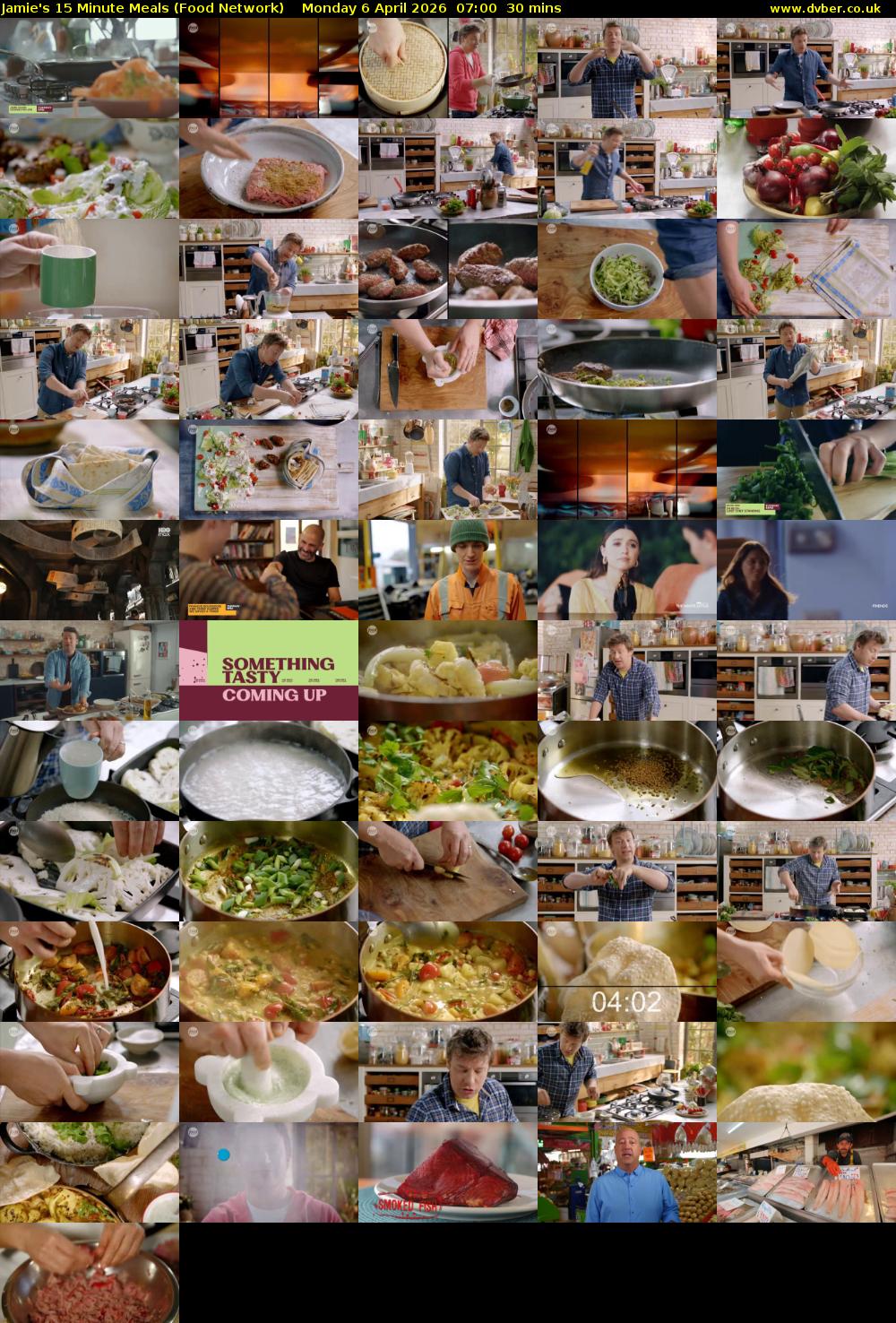 Jamie's 15 Minute Meals (Food Network) Monday 6 April 2026 07:00 - 07:30