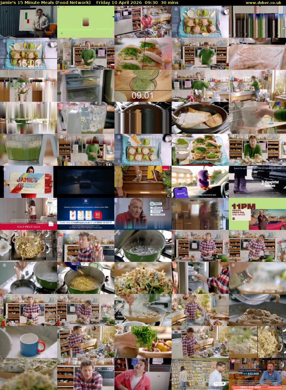 Jamie's 15 Minute Meals (Food Network) Friday 10 April 2026 09:30 - 10:00