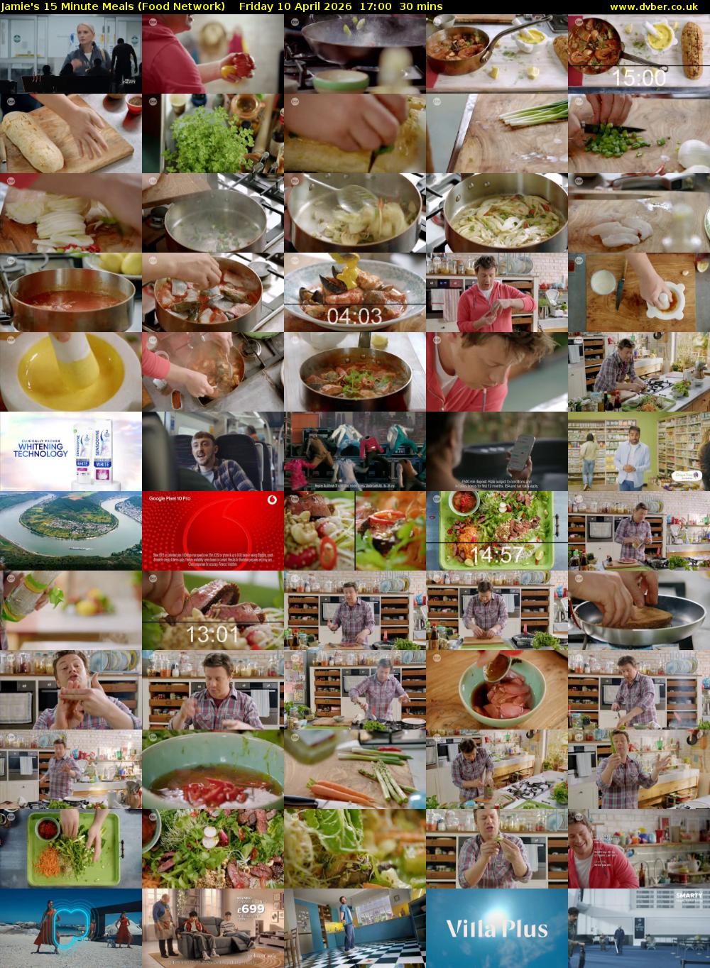 Jamie's 15 Minute Meals (Food Network) Friday 10 April 2026 17:00 - 17:30