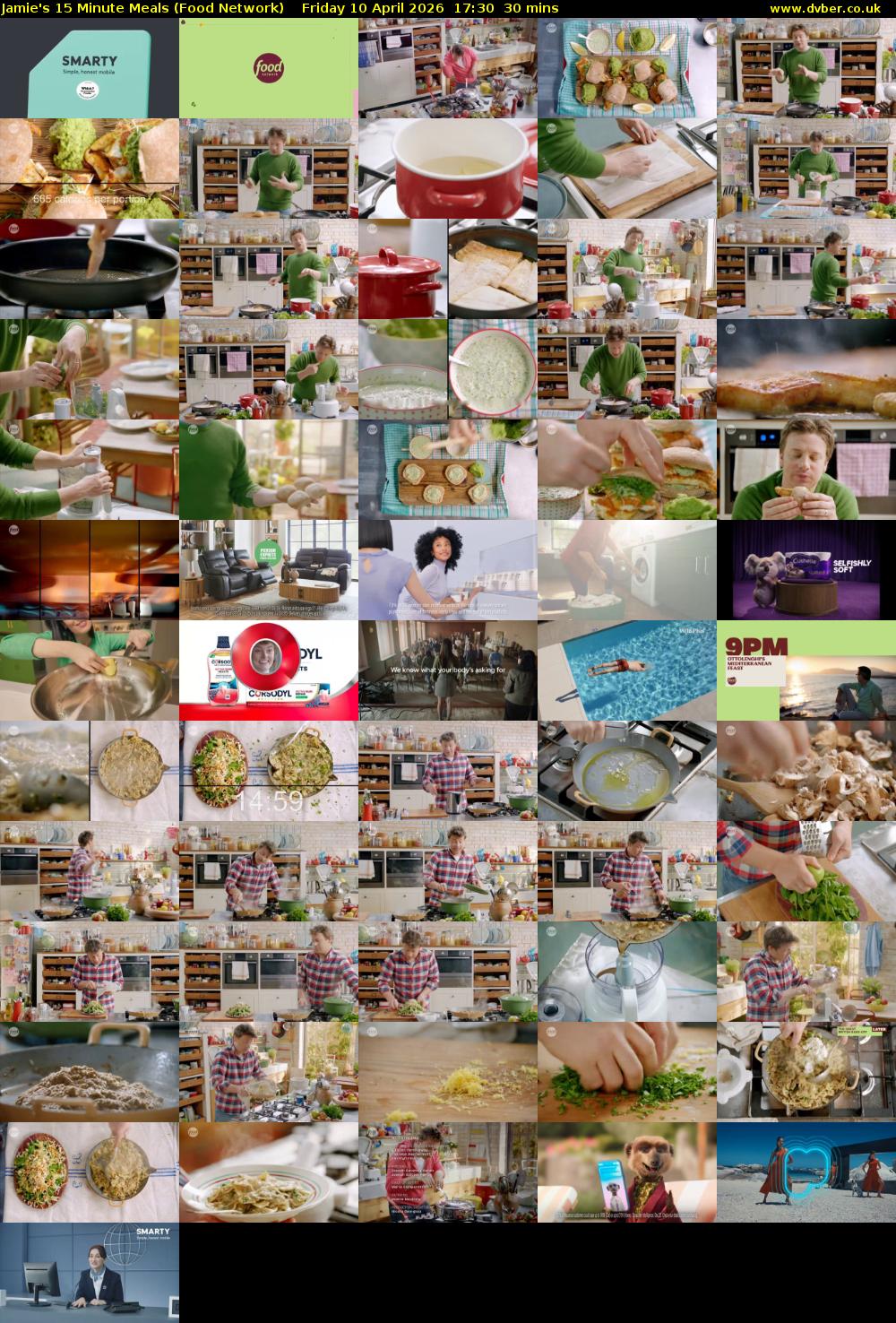 Jamie's 15 Minute Meals (Food Network) Friday 10 April 2026 17:30 - 18:00