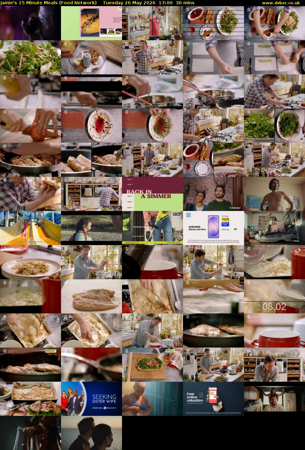 Jamie's 15 Minute Meals (Food Network) Tuesday 26 May 2026 17:00 - 17:30
