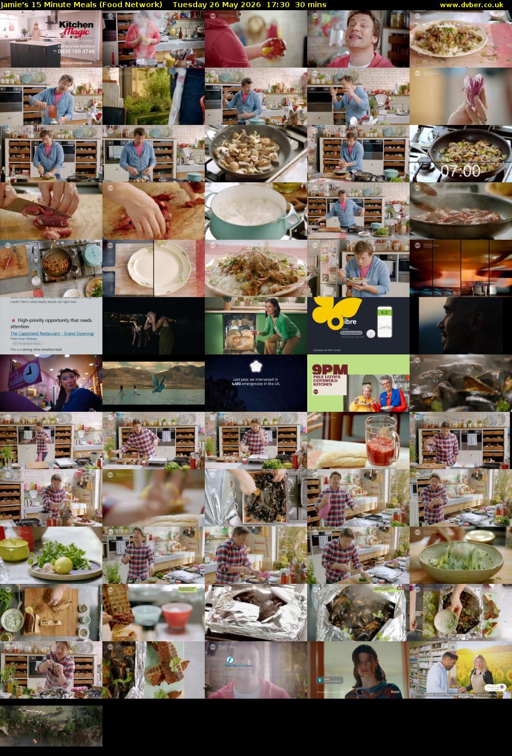 Jamie's 15 Minute Meals (Food Network) Tuesday 26 May 2026 17:30 - 18:00