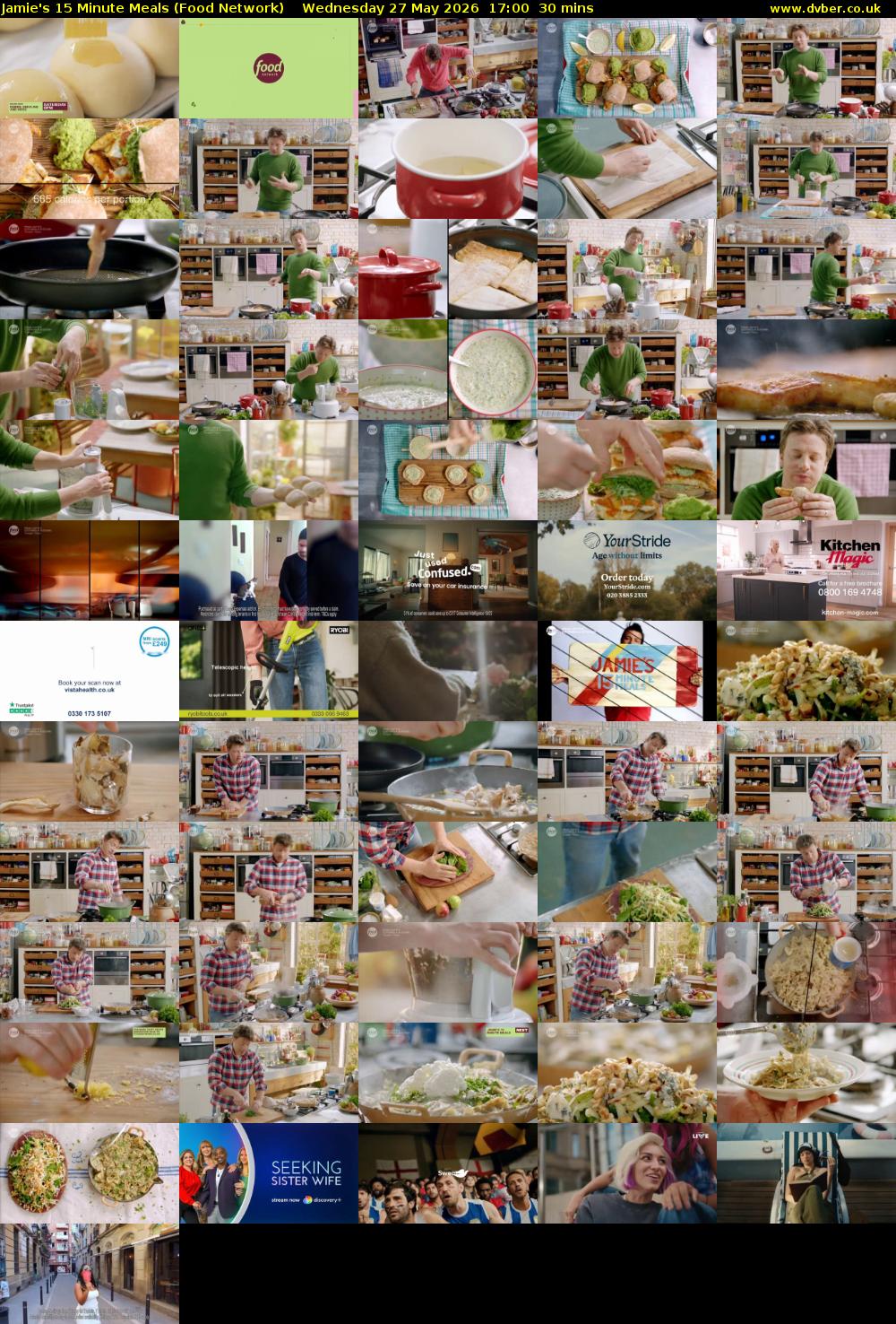 Jamie's 15 Minute Meals (Food Network) Wednesday 27 May 2026 17:00 - 17:30