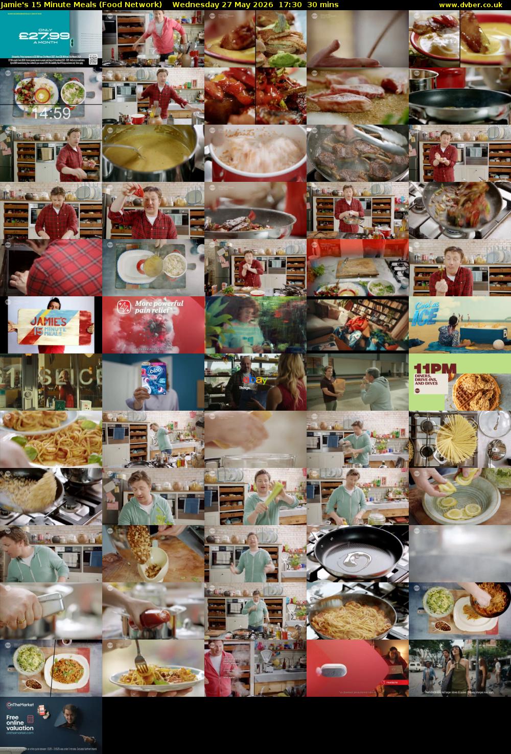 Jamie's 15 Minute Meals (Food Network) Wednesday 27 May 2026 17:30 - 18:00