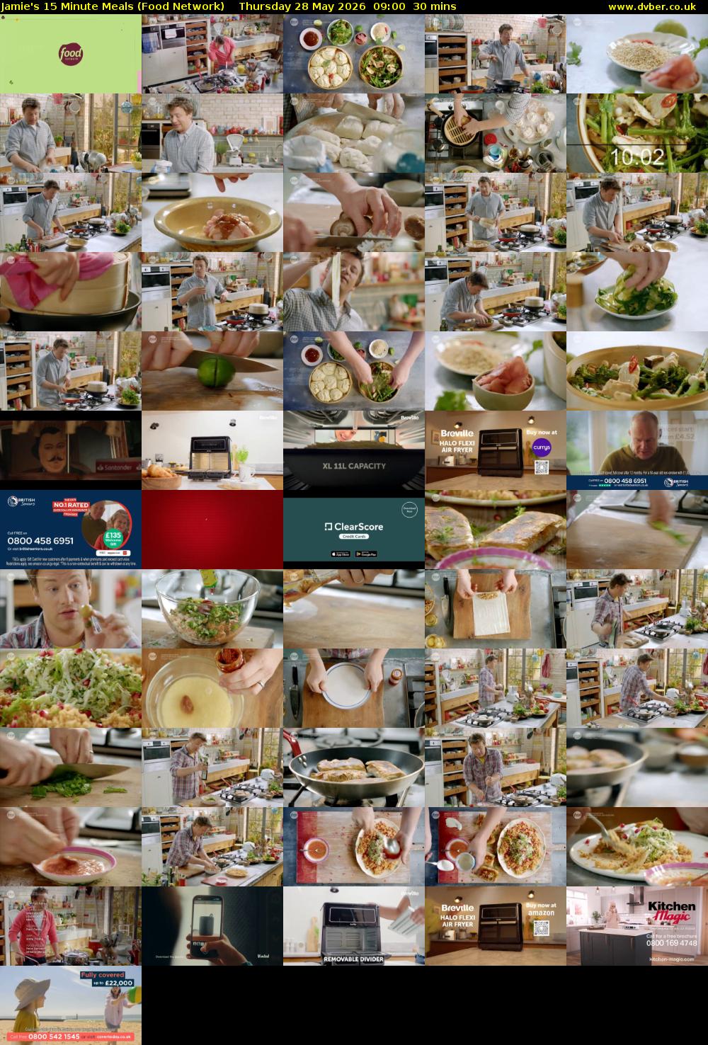 Jamie's 15 Minute Meals (Food Network) Thursday 28 May 2026 09:00 - 09:30