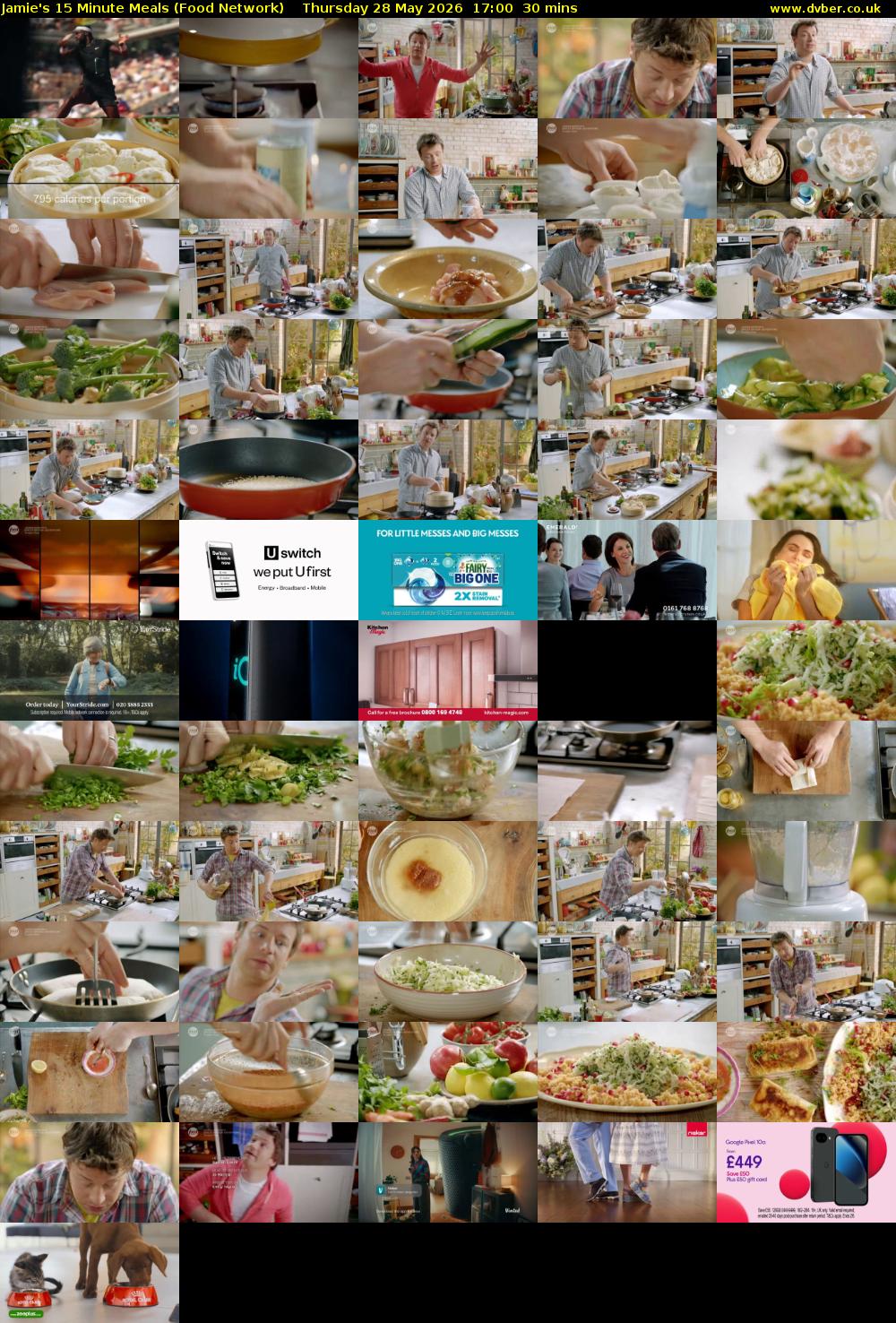 Jamie's 15 Minute Meals (Food Network) Thursday 28 May 2026 17:00 - 17:30