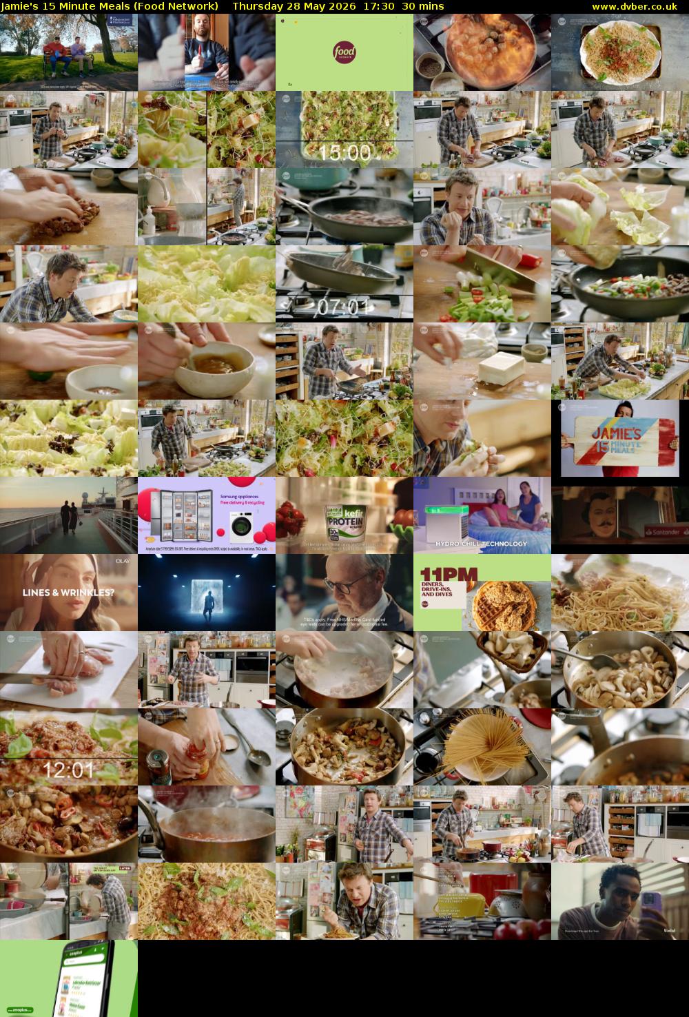 Jamie's 15 Minute Meals (Food Network) Thursday 28 May 2026 17:30 - 18:00