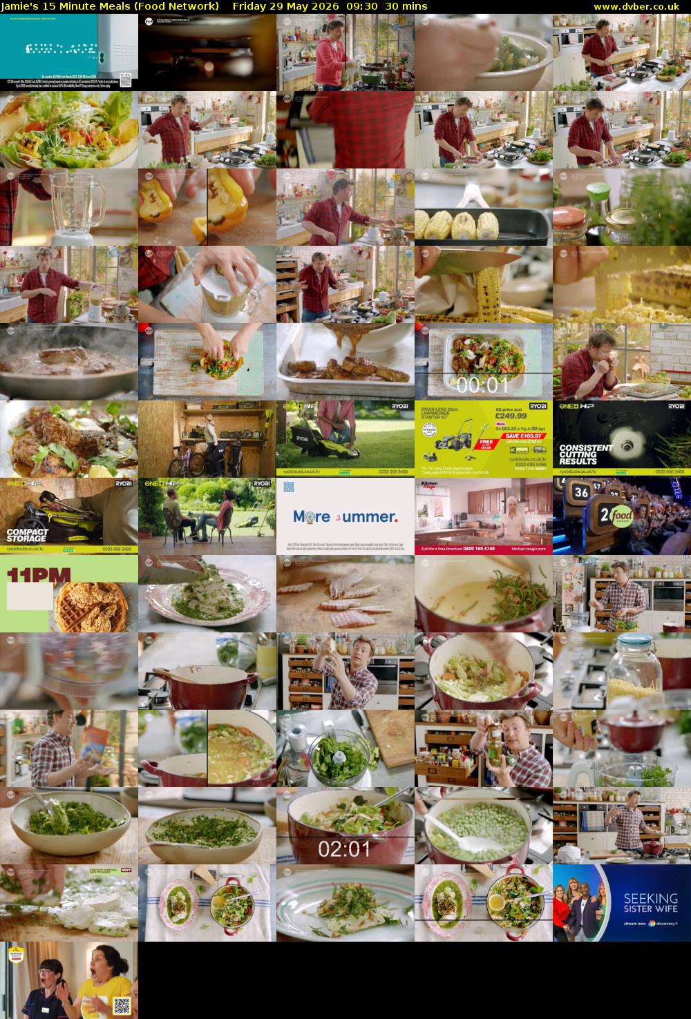 Jamie's 15 Minute Meals (Food Network) Friday 29 May 2026 09:30 - 10:00