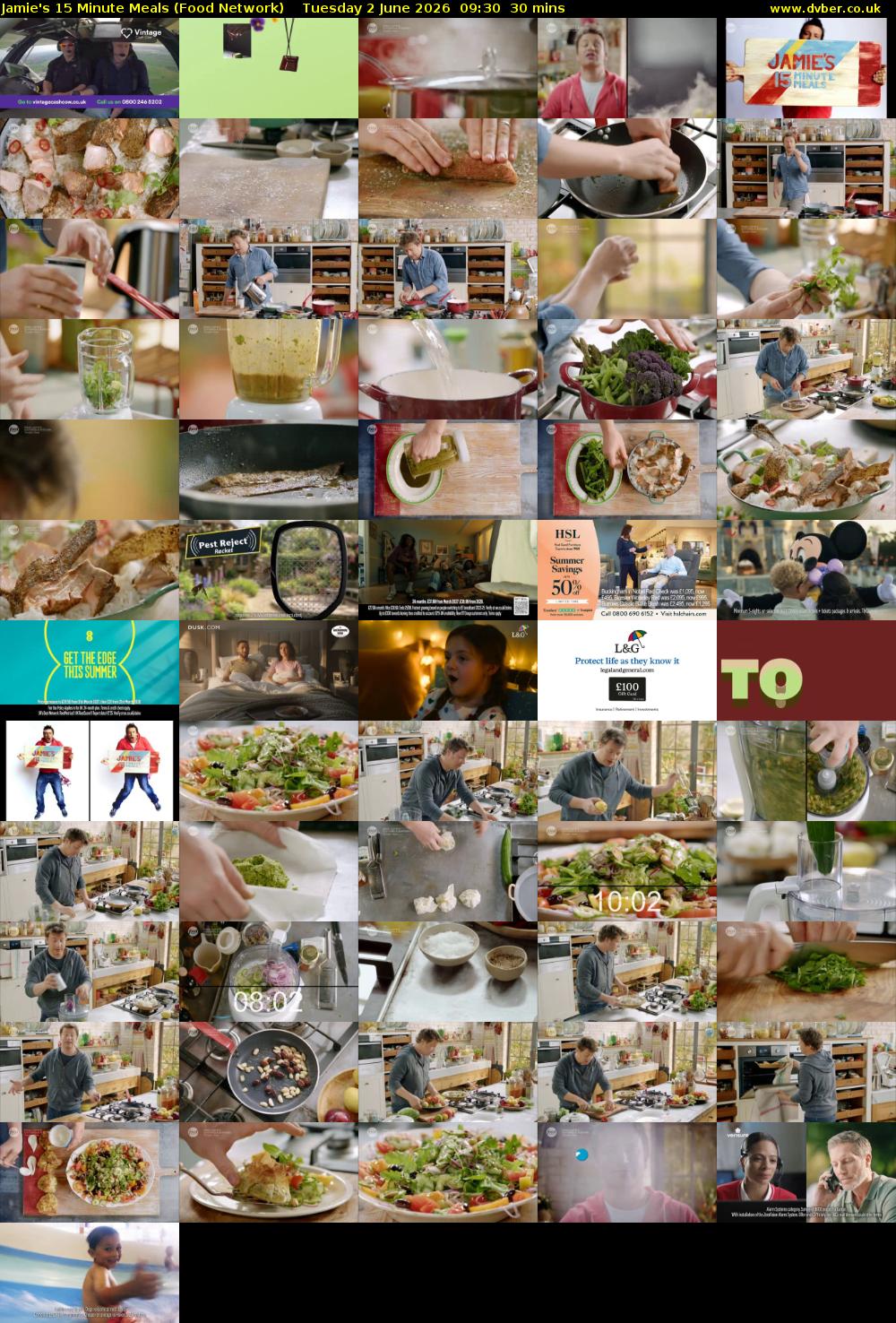 Jamie's 15 Minute Meals (Food Network) Tuesday 2 June 2026 09:30 - 10:00