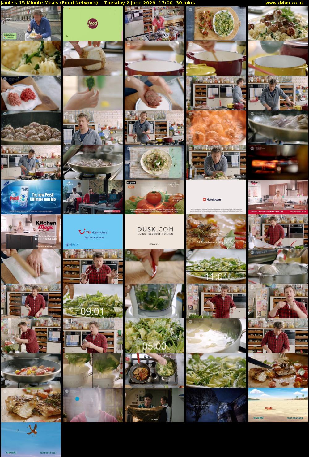 Jamie's 15 Minute Meals (Food Network) Tuesday 2 June 2026 17:00 - 17:30