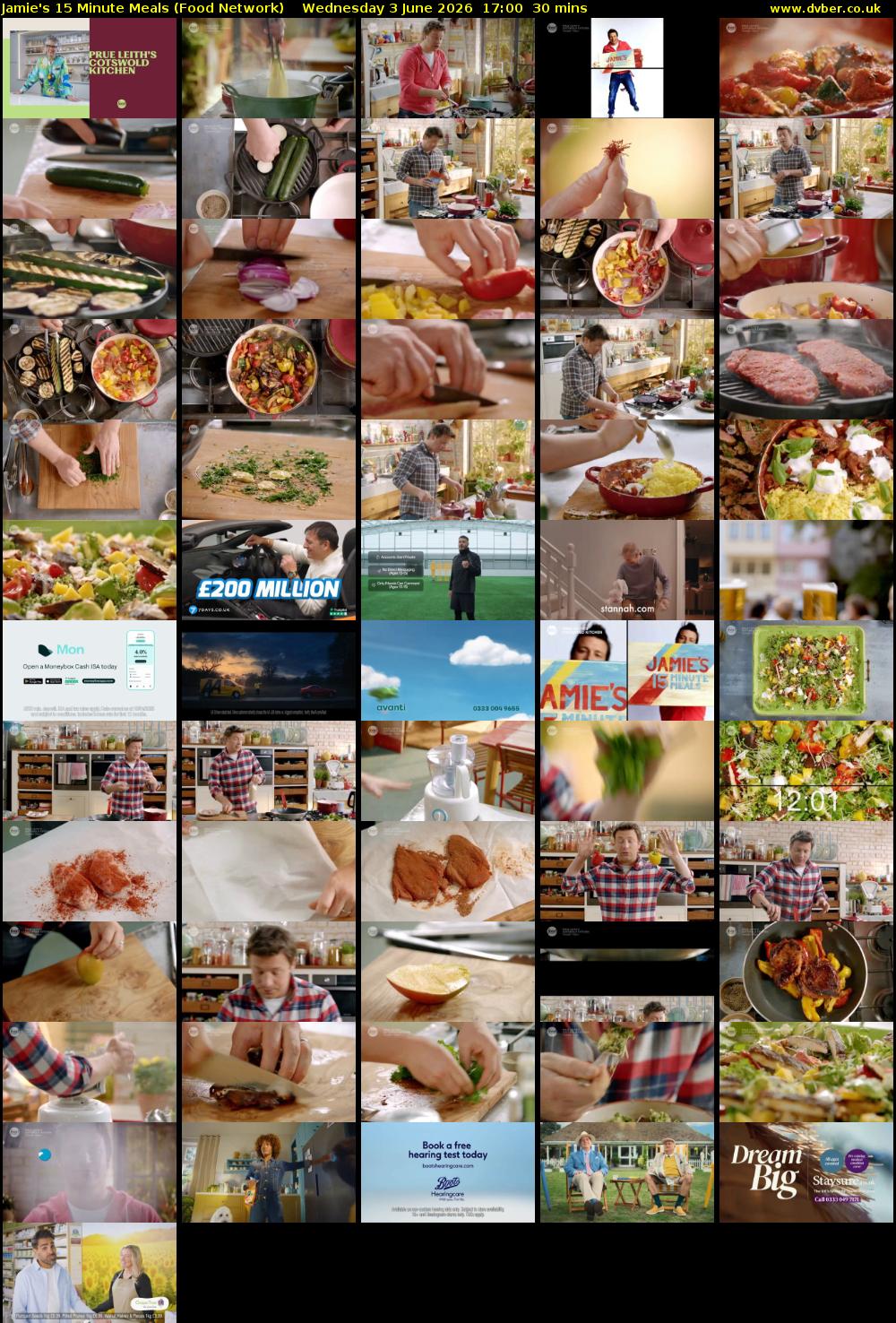Jamie's 15 Minute Meals (Food Network) Wednesday 3 June 2026 17:00 - 17:30