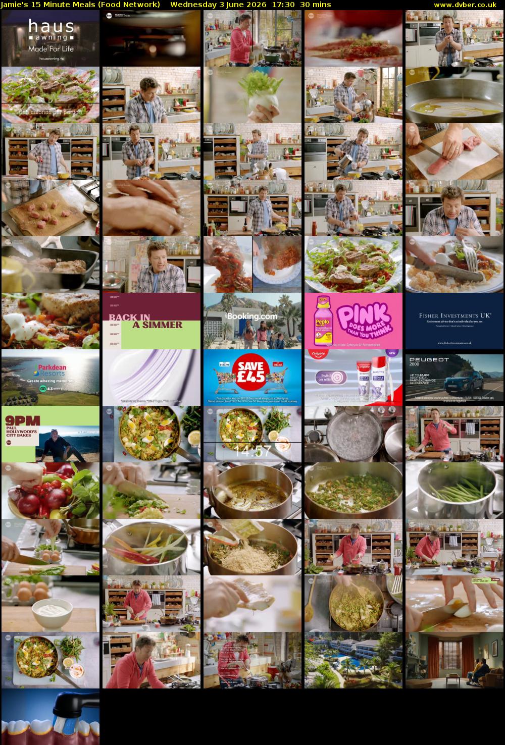 Jamie's 15 Minute Meals (Food Network) Wednesday 3 June 2026 17:30 - 18:00
