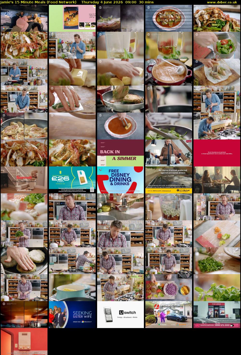 Jamie's 15 Minute Meals (Food Network) Thursday 4 June 2026 09:00 - 09:30