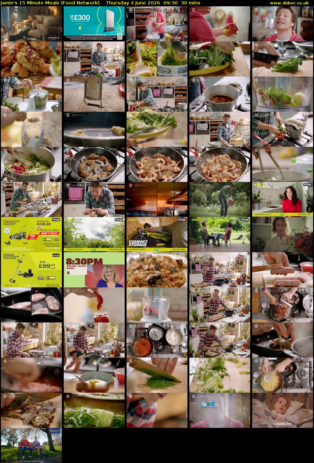 Jamie's 15 Minute Meals (Food Network) Thursday 4 June 2026 09:30 - 10:00