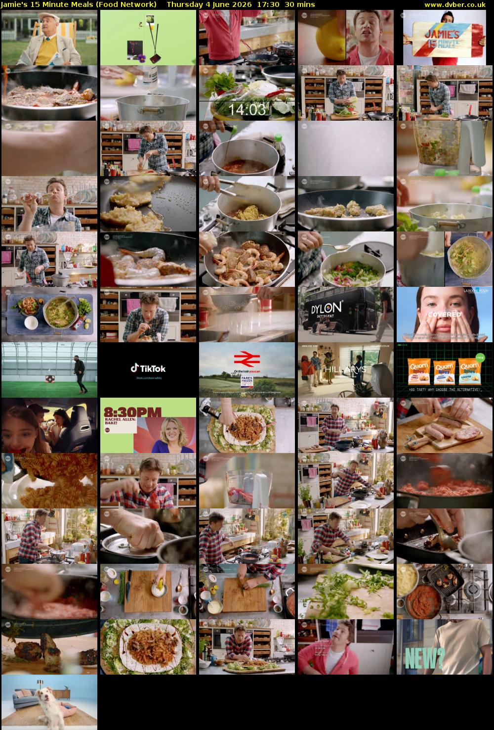 Jamie's 15 Minute Meals (Food Network) Thursday 4 June 2026 17:30 - 18:00