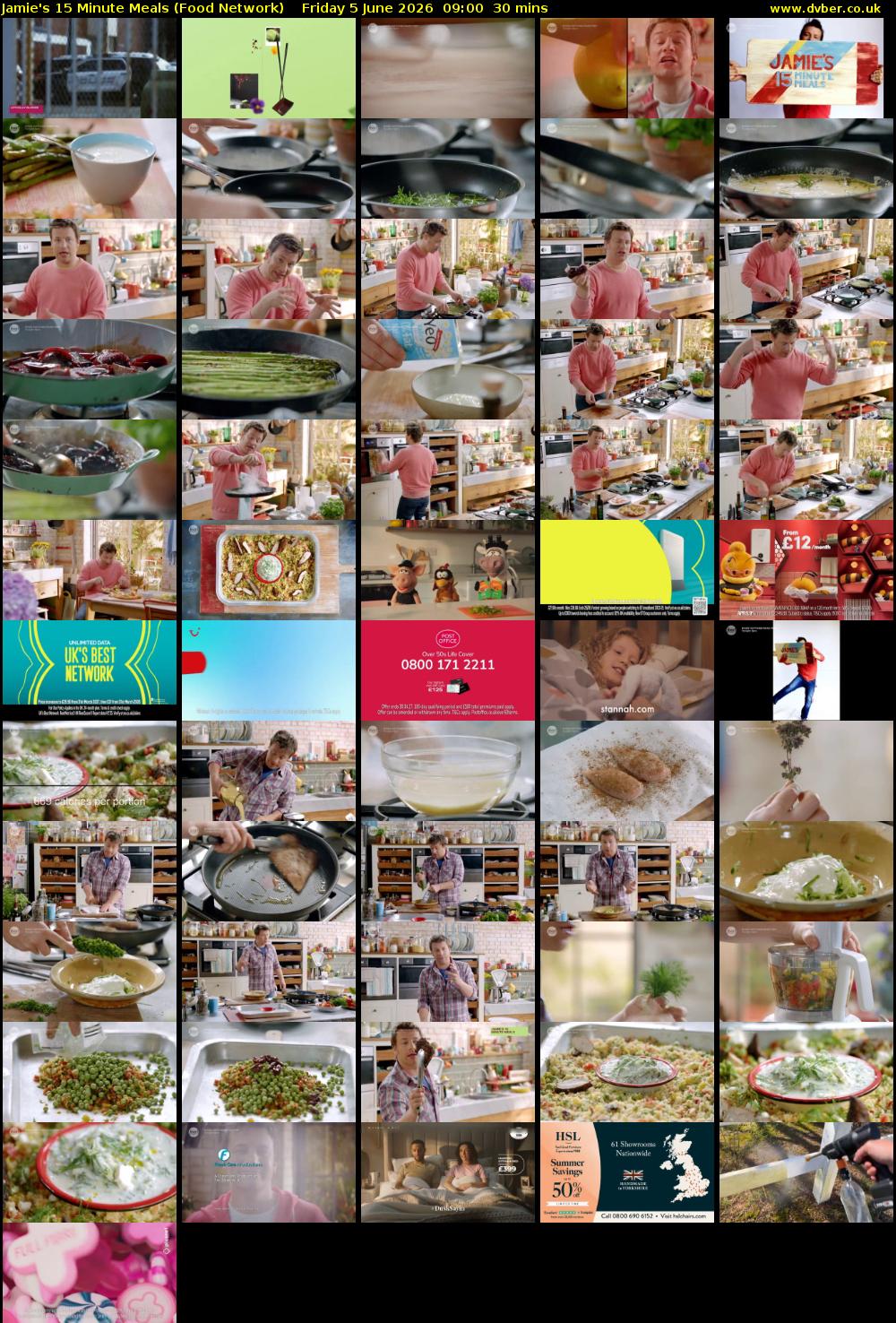 Jamie's 15 Minute Meals (Food Network) Friday 5 June 2026 09:00 - 09:30
