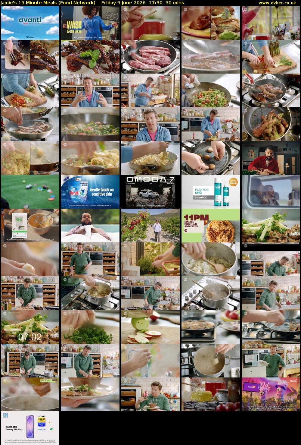 Jamie's 15 Minute Meals (Food Network) Friday 5 June 2026 17:30 - 18:00