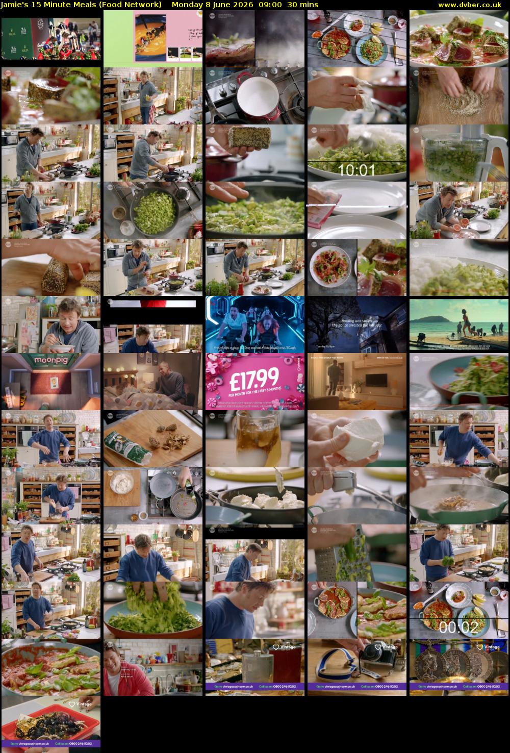 Jamie's 15 Minute Meals (Food Network) Monday 8 June 2026 09:00 - 09:30
