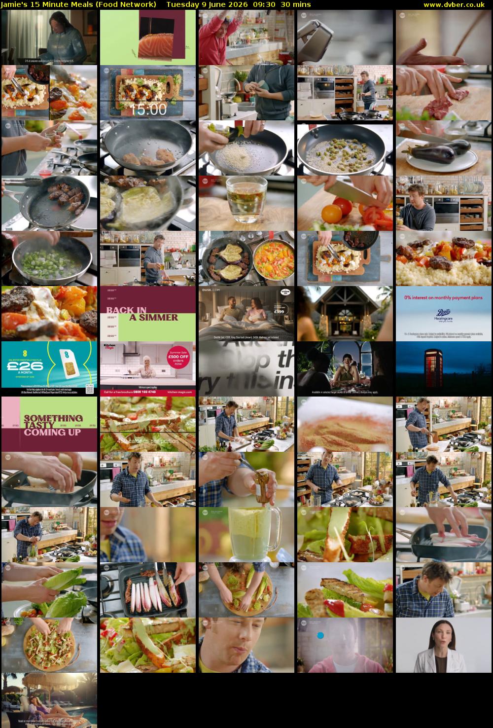 Jamie's 15 Minute Meals (Food Network) Tuesday 9 June 2026 09:30 - 10:00
