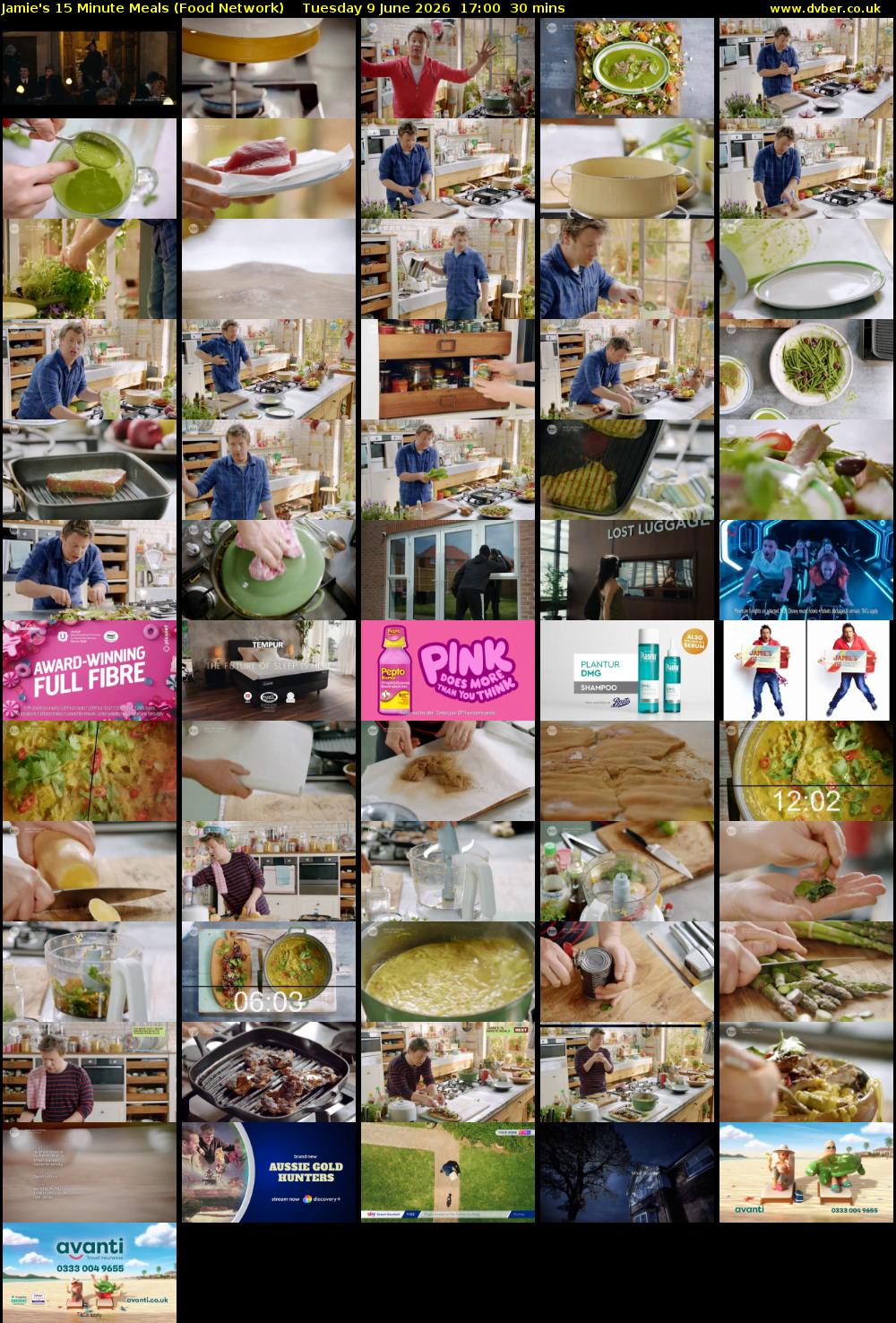 Jamie's 15 Minute Meals (Food Network) Tuesday 9 June 2026 17:00 - 17:30