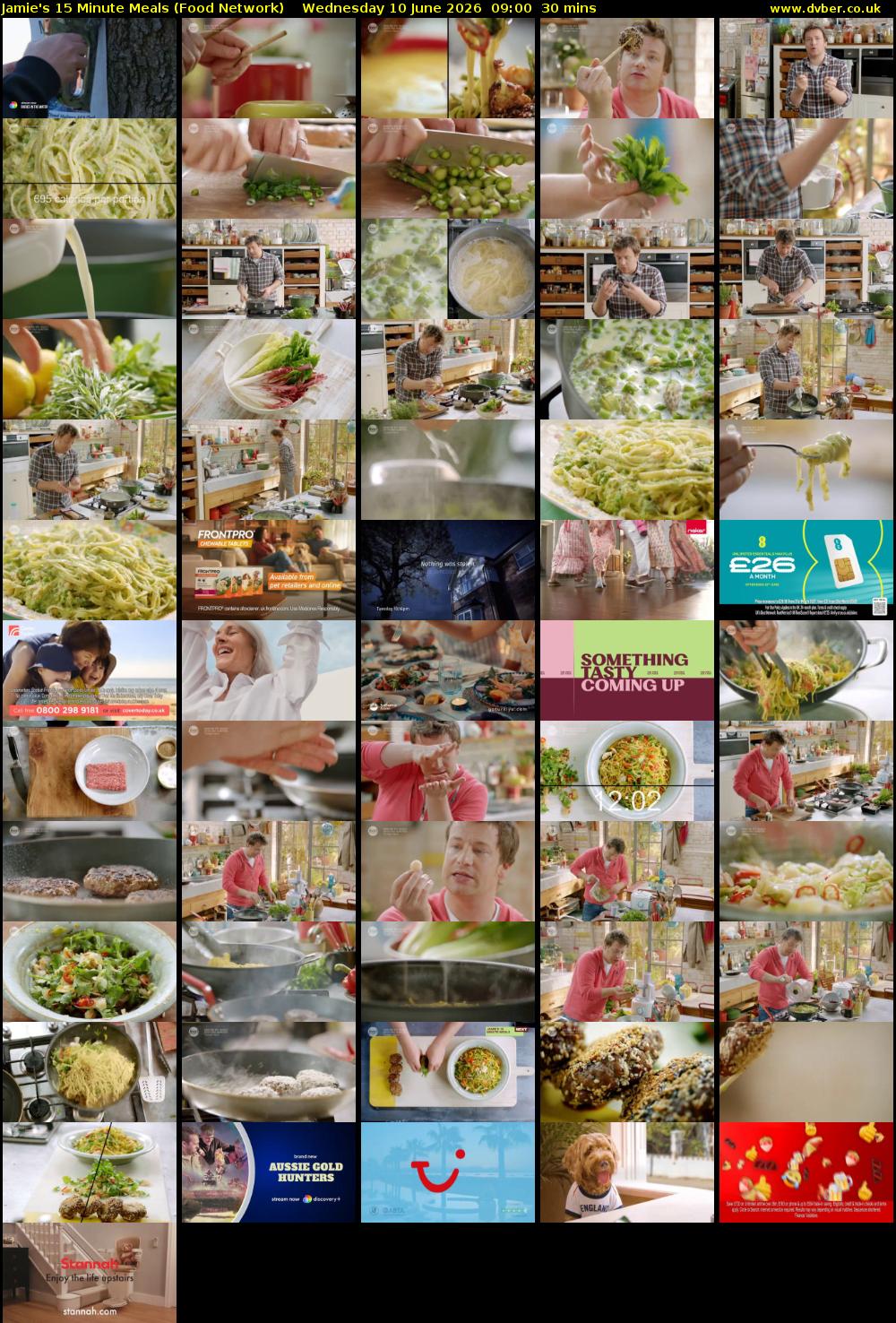 Jamie's 15 Minute Meals (Food Network) Wednesday 10 June 2026 09:00 - 09:30