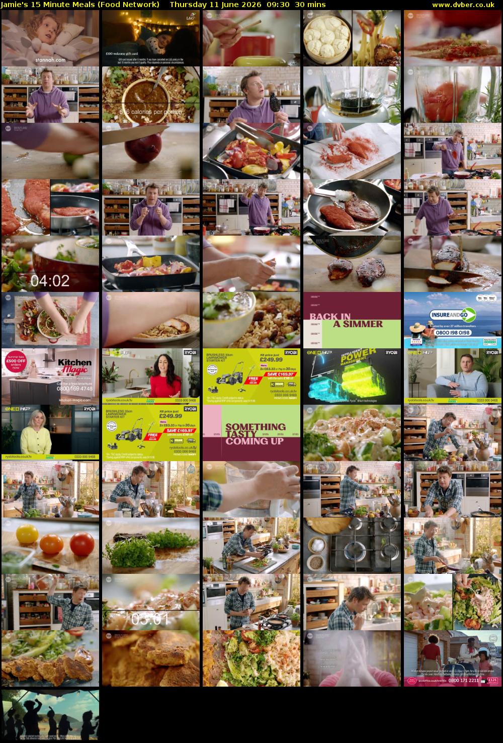 Jamie's 15 Minute Meals (Food Network) Thursday 11 June 2026 09:30 - 10:00