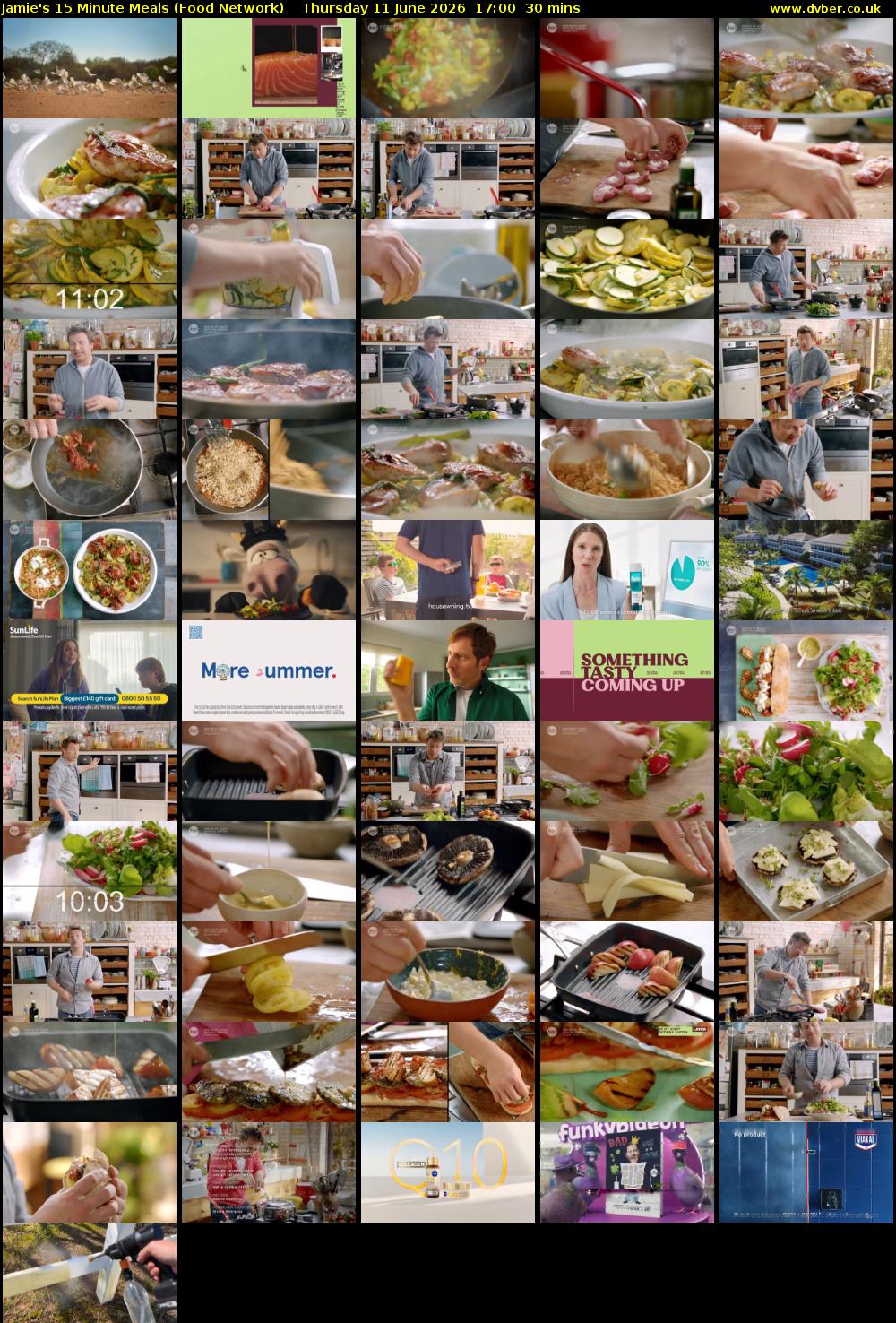 Jamie's 15 Minute Meals (Food Network) Thursday 11 June 2026 17:00 - 17:30