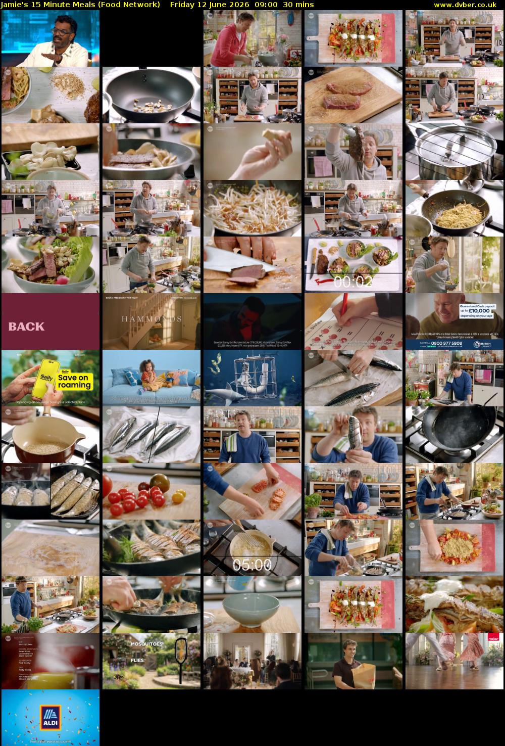 Jamie's 15 Minute Meals (Food Network) Friday 12 June 2026 09:00 - 09:30