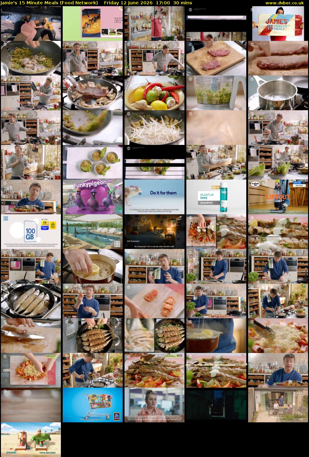 Jamie's 15 Minute Meals (Food Network) Friday 12 June 2026 17:00 - 17:30