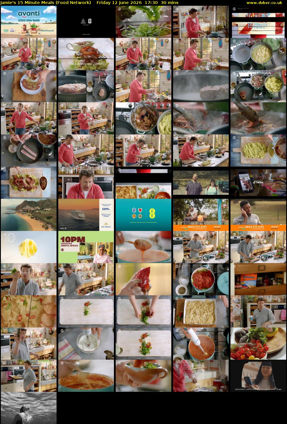 Jamie's 15 Minute Meals (Food Network) Friday 12 June 2026 17:30 - 18:00