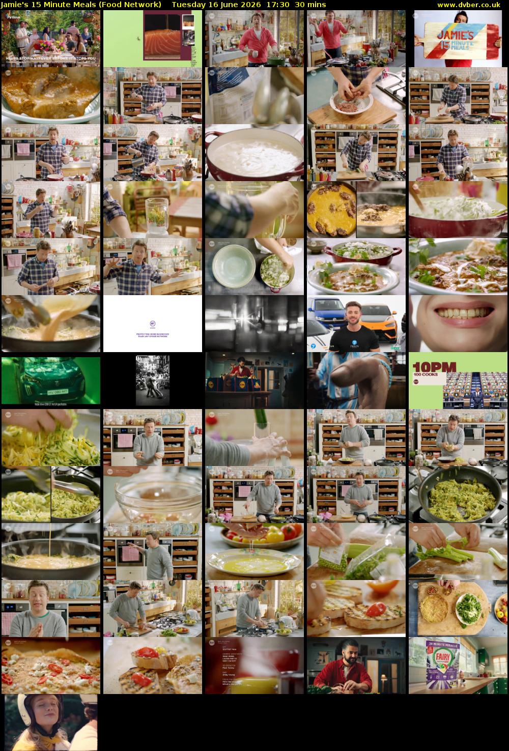Jamie's 15 Minute Meals (Food Network) Tuesday 16 June 2026 17:30 - 18:00