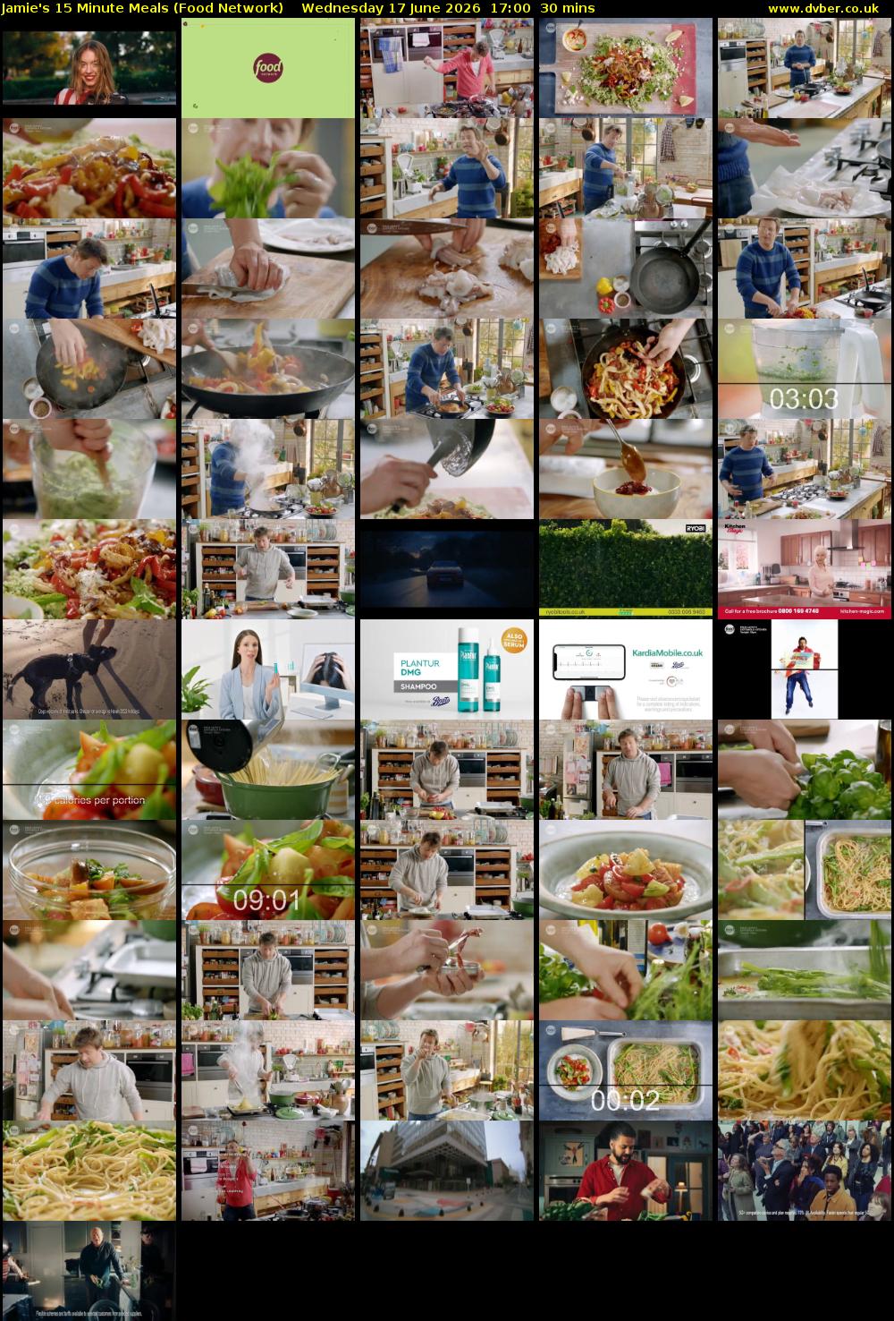 Jamie's 15 Minute Meals (Food Network) Wednesday 17 June 2026 17:00 - 17:30
