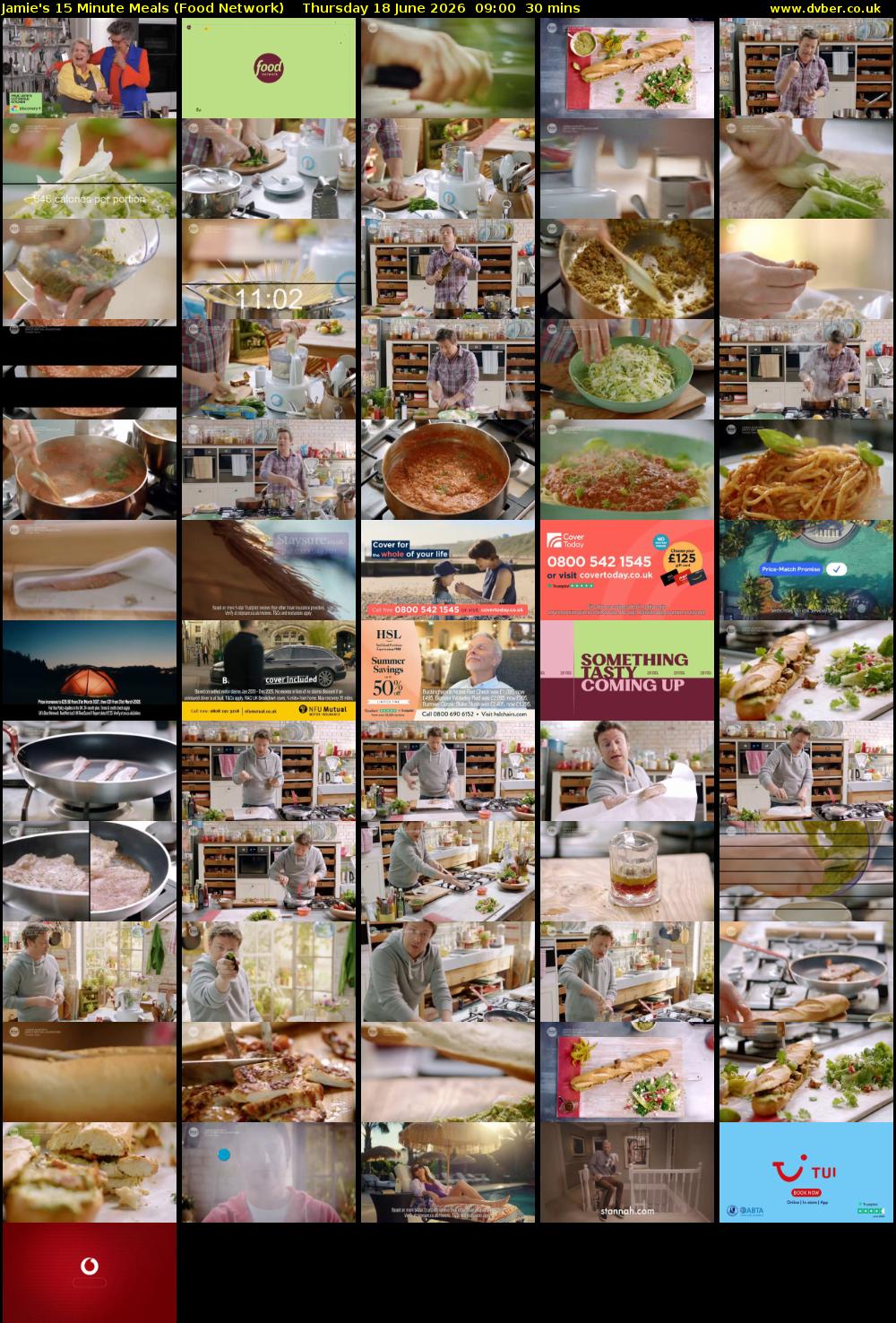 Jamie's 15 Minute Meals (Food Network) Thursday 18 June 2026 09:00 - 09:30