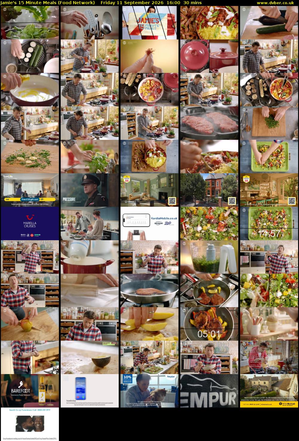 Jamie's 15 Minute Meals (Food Network) Friday 11 September 2026 16:00 - 16:30