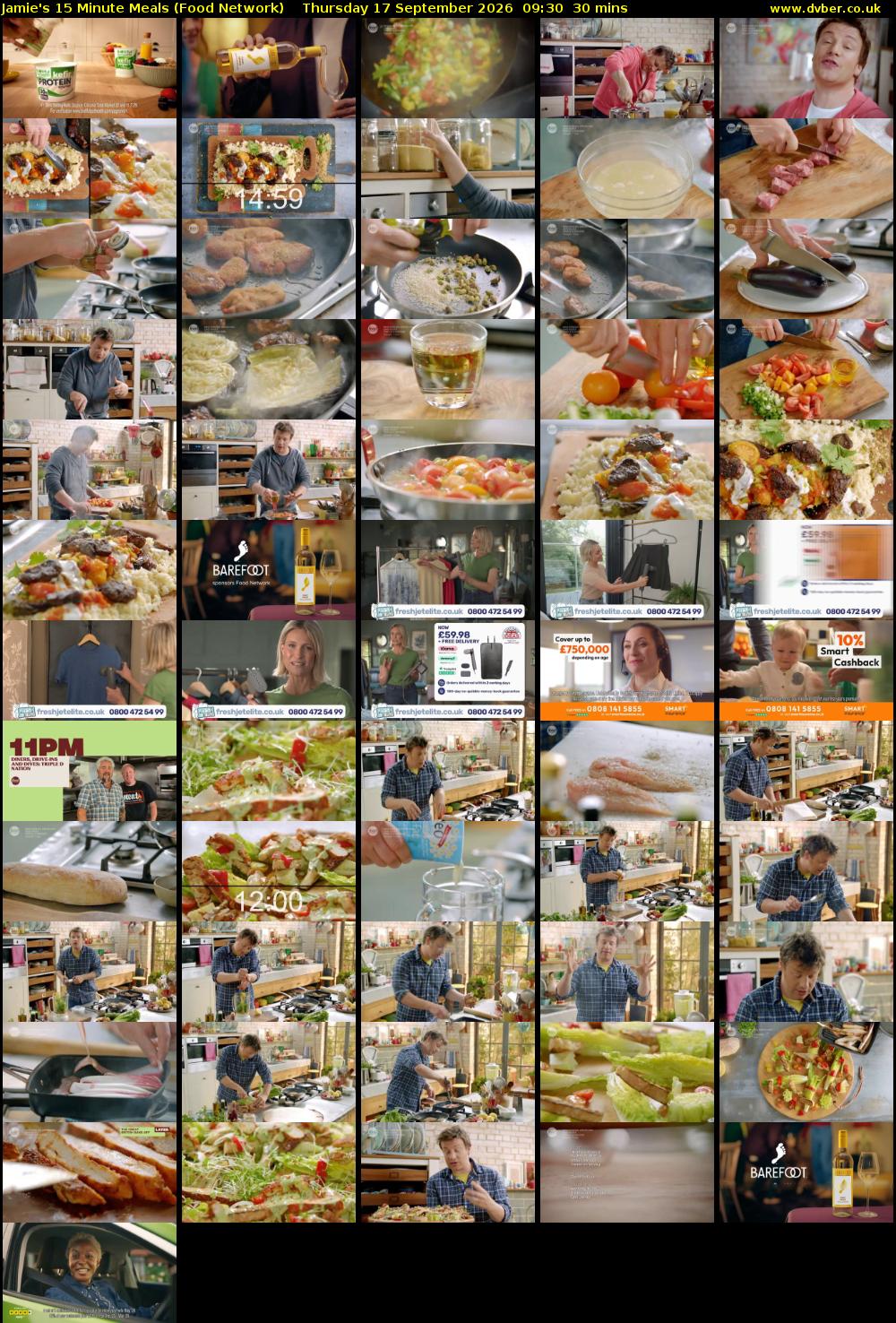 Jamie's 15 Minute Meals (Food Network) Thursday 17 September 2026 09:30 - 10:00