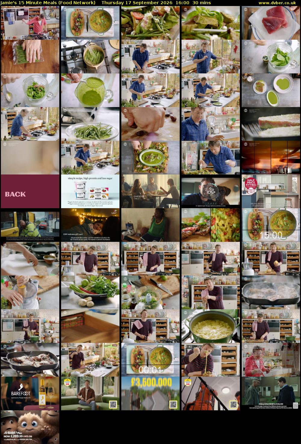 Jamie's 15 Minute Meals (Food Network) Thursday 17 September 2026 16:00 - 16:30