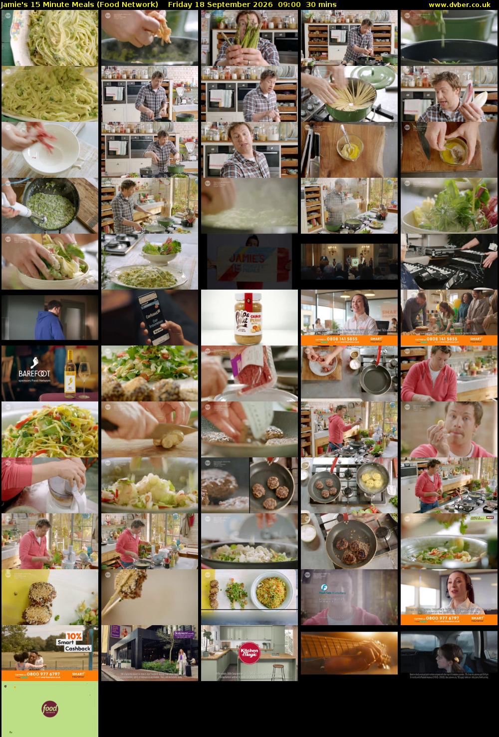 Jamie's 15 Minute Meals (Food Network) Friday 18 September 2026 09:00 - 09:30