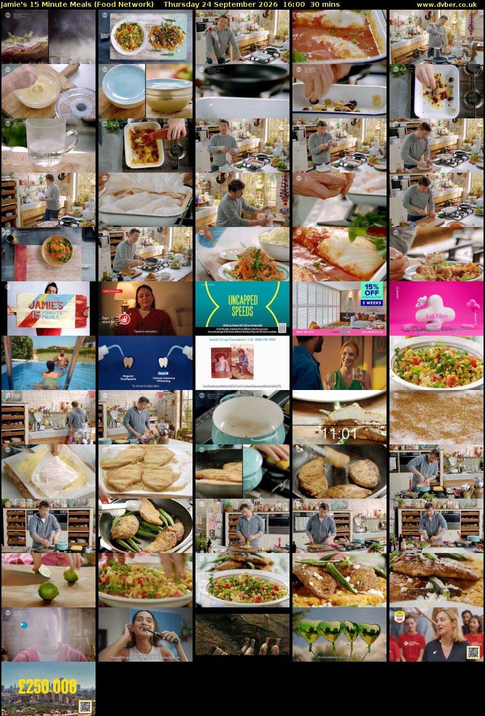 Jamie's 15 Minute Meals (Food Network) Thursday 24 September 2026 16:00 - 16:30