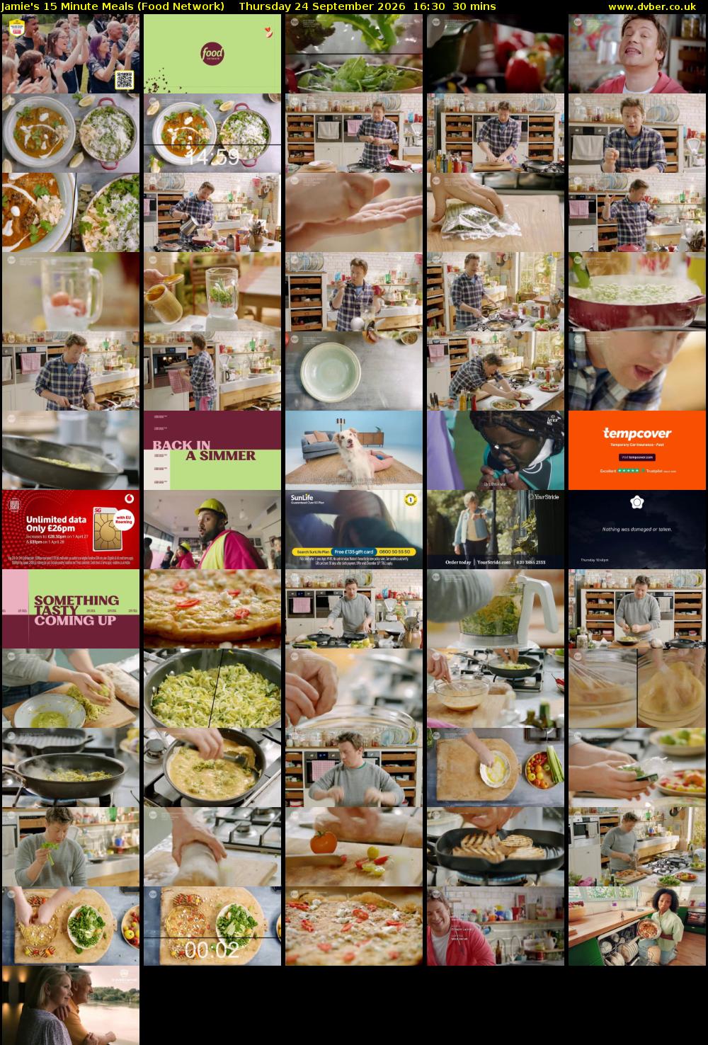 Jamie's 15 Minute Meals (Food Network) Thursday 24 September 2026 16:30 - 17:00