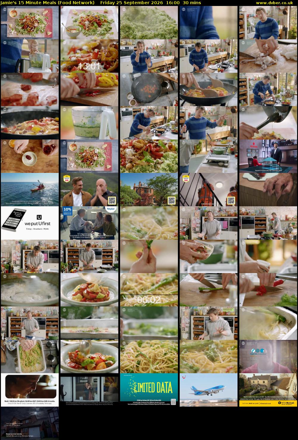 Jamie's 15 Minute Meals (Food Network) Friday 25 September 2026 16:00 - 16:30