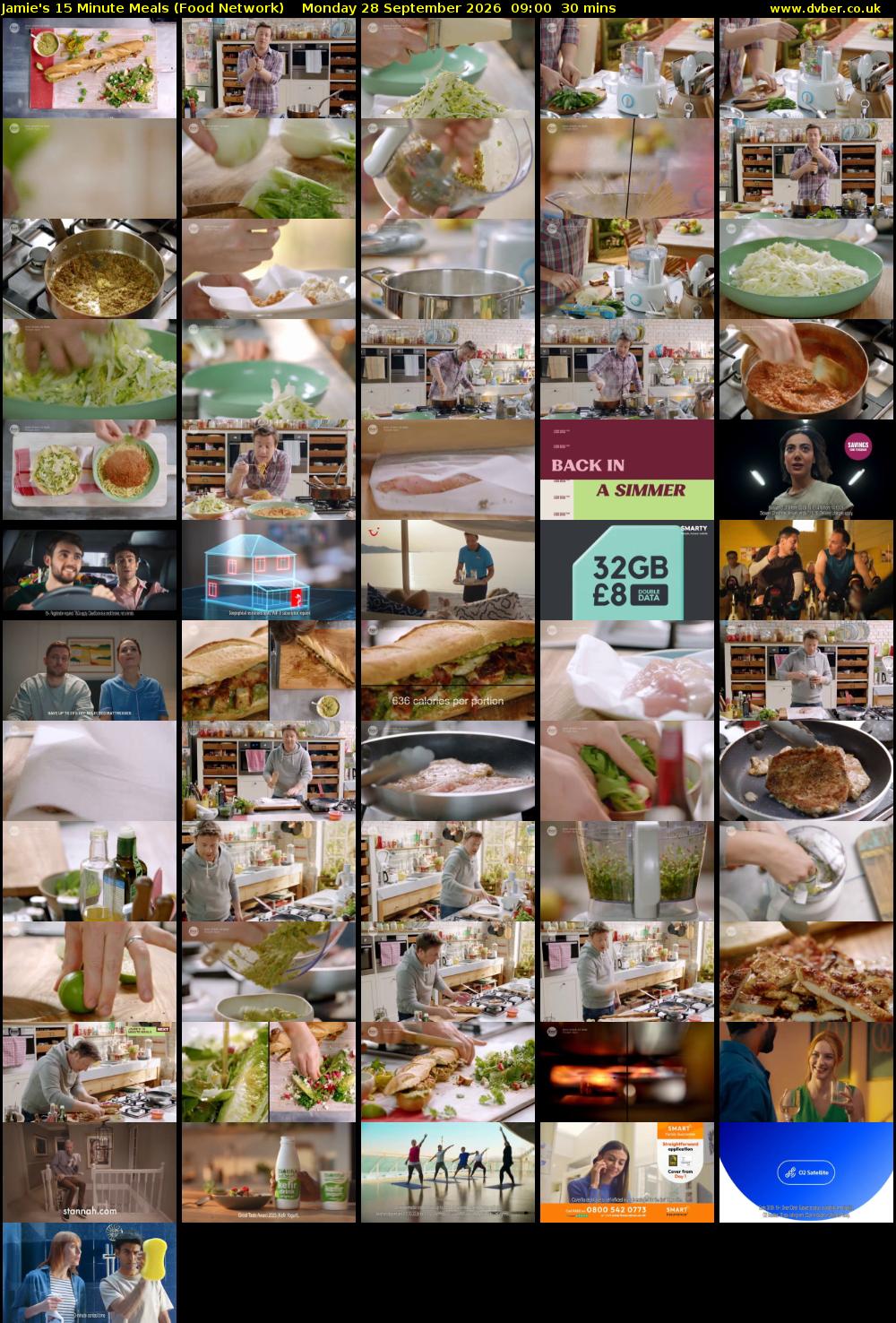 Jamie's 15 Minute Meals (Food Network) Monday 28 September 2026 09:00 - 09:30