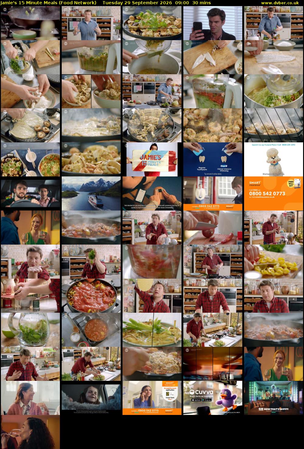 Jamie's 15 Minute Meals (Food Network) Tuesday 29 September 2026 09:00 - 09:30